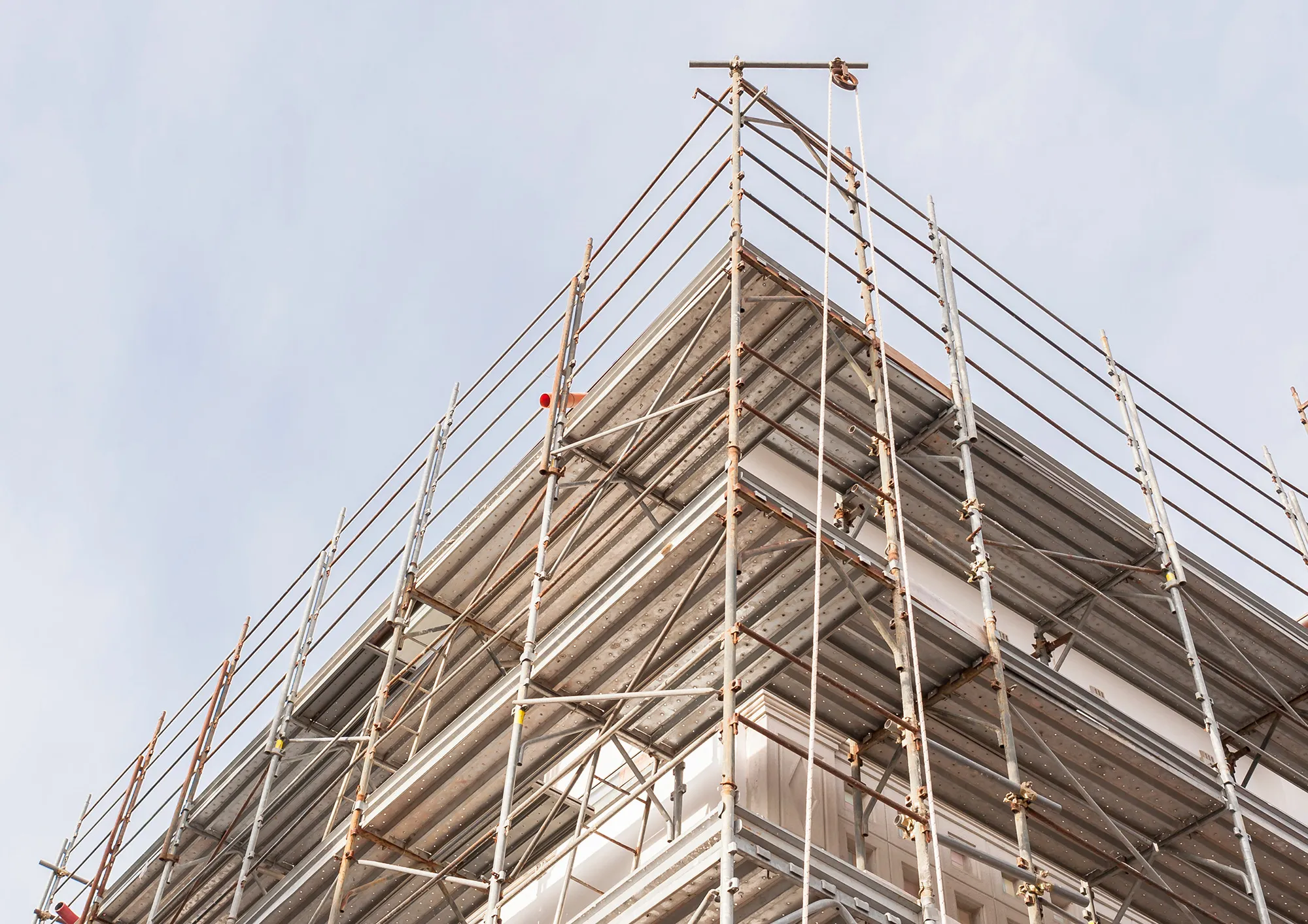 scaffolding from below