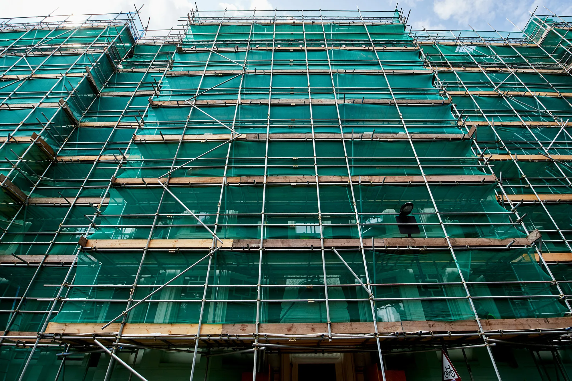 big street scaffolding